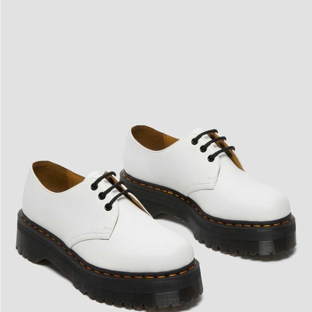 Dr. Martens 1461 Quad Smooth Leather Platform Oxford - Picture 5 of 6